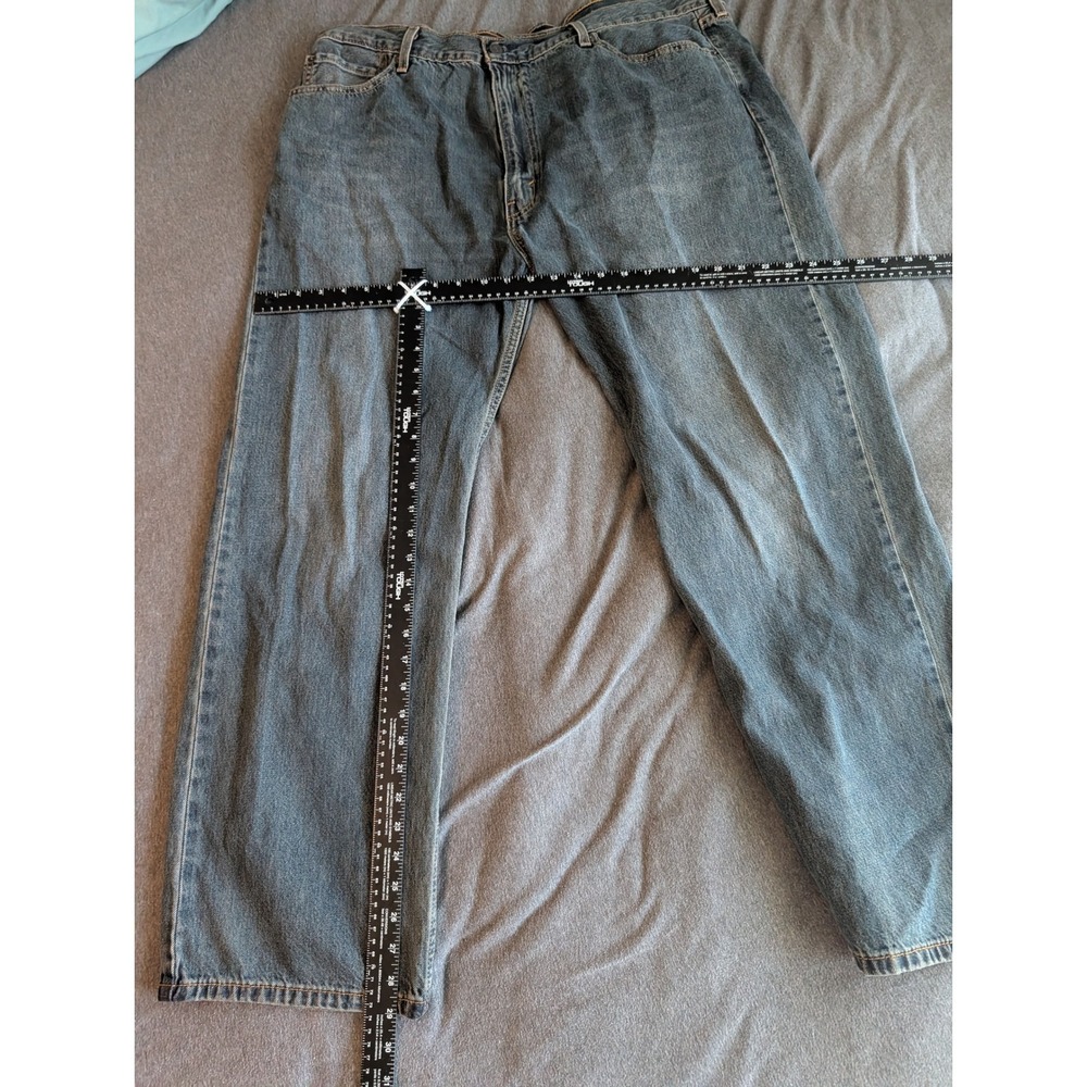 Levis 555 Relaxed Straight Leg Jeans Mens 42x32 Medium Wash Blue Denim